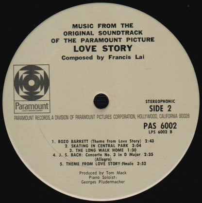 Love Story (Music From The Original Soundtrack Of The Paramount Picture) - secondary