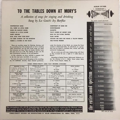 To The Tables Down At Mory's - secondary