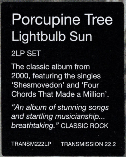 Lightbulb Sun - secondary