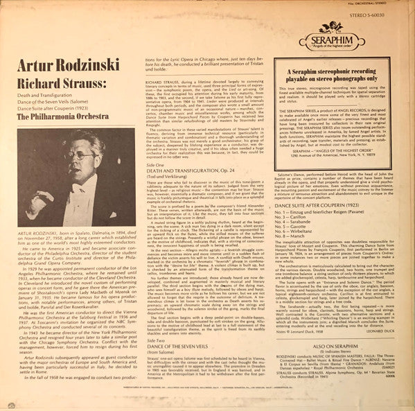 Death and Transfiguration / Dance of the Seven Veils (Salome) / Dance Suite after Couperin (1923) - secondary