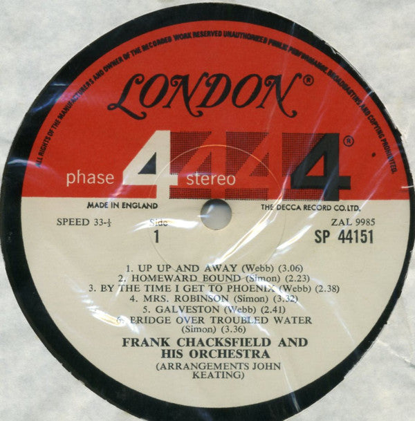 Frank Chacksfield & His Orchestra - Chacksfield Plays Simon & Garfunkel & Jim Webb