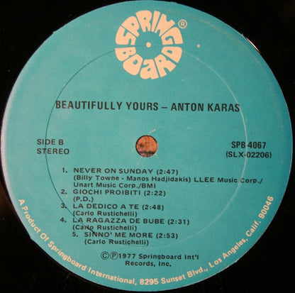 Anton Karas - Beautifully Yours