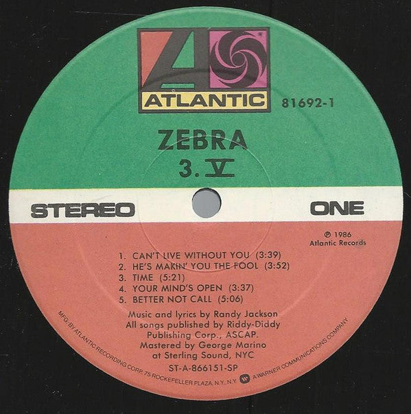 Zebra - 3.V