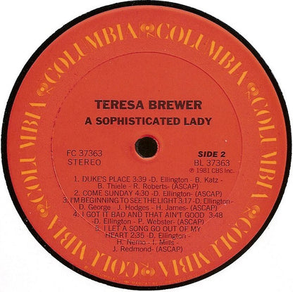 Teresa Brewer, Shelly Manne & His Men - A Sophisticated Lady
