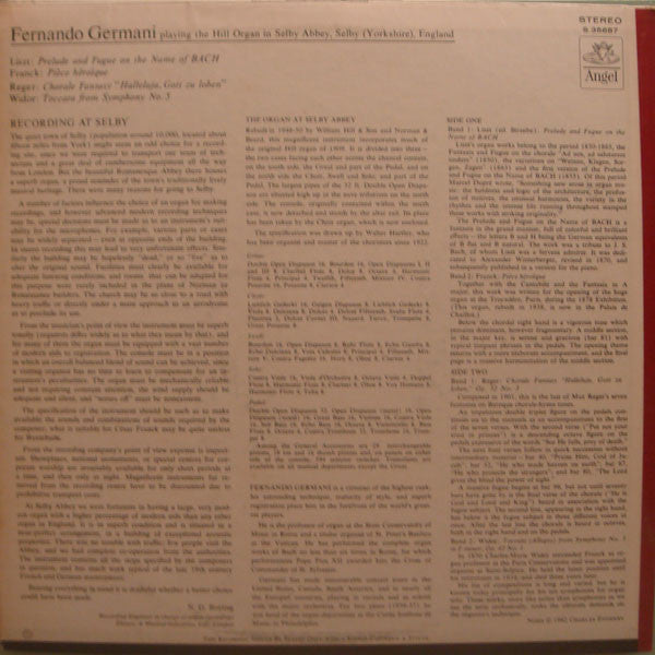 Works By Reger, Widor, Liszt, Franck - secondary