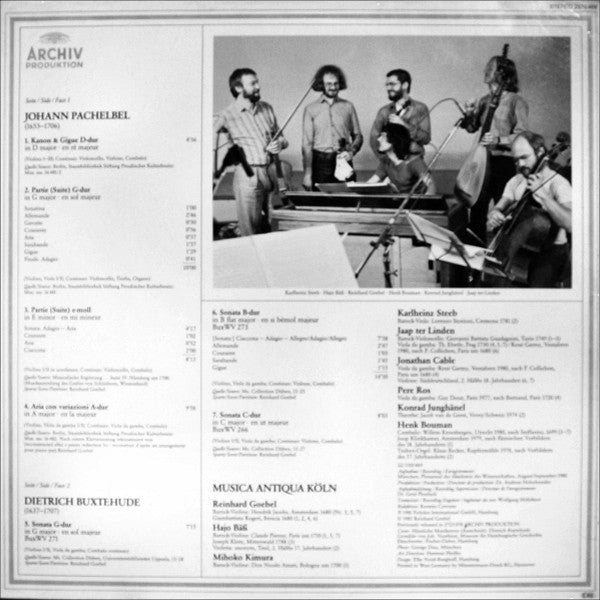 Johann Pachelbel, Dieterich Buxtehude, Musica Antiqua Köln, Reinhard Goebel - Kanon & Gigue • Suiten • Sonaten