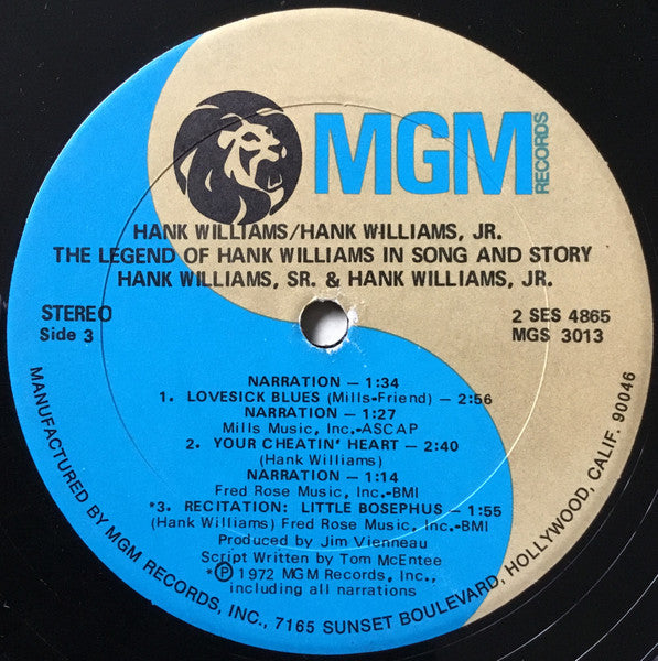 The Legend Of Hank Williams In Song And Story - secondary
