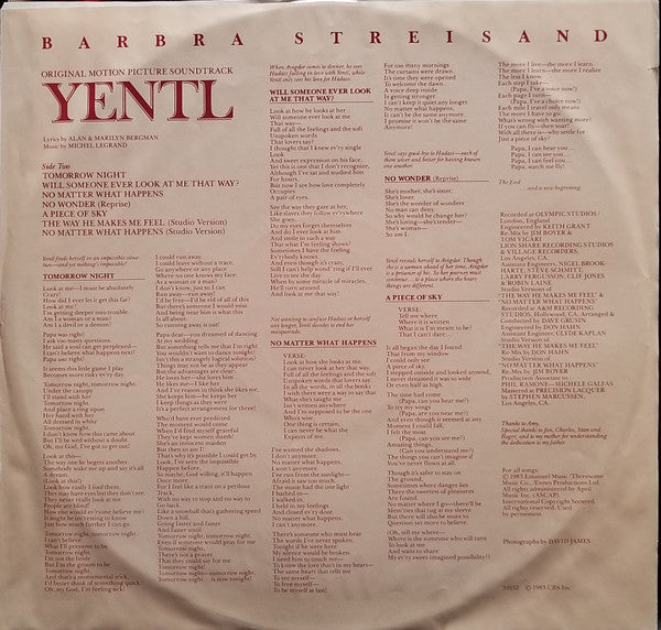 Yentl - Original Motion Picture Soundtrack - secondary