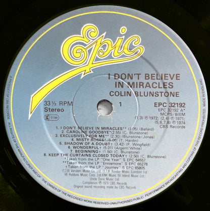 I Don't Believe In Miracles - secondary