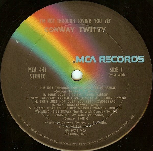 Conway Twitty - I'm Not Through Loving You Yet