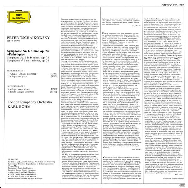 Pyotr Ilyich Tchaikovsky, London Symphony Orchestra, Karl Böhm - Symphonie No.6 Pathetique