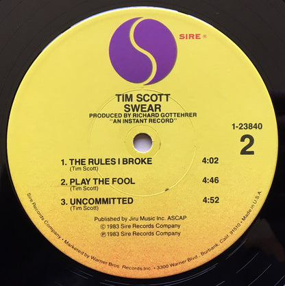 Tim Scott McConnell - Swear