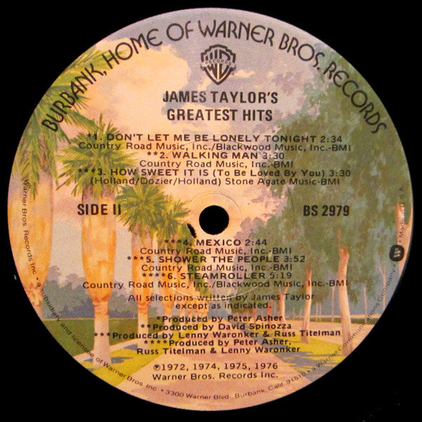 James Taylor's Greatest Hits - secondary
