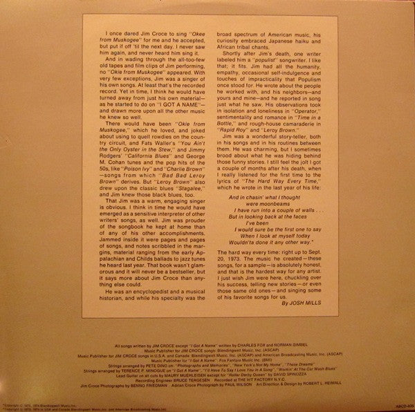 Jim Croce - Photographs & Memories: His Greatest Hits
