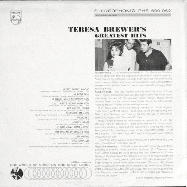 Teresa Brewer - Teresa Brewer's Greatest Hits