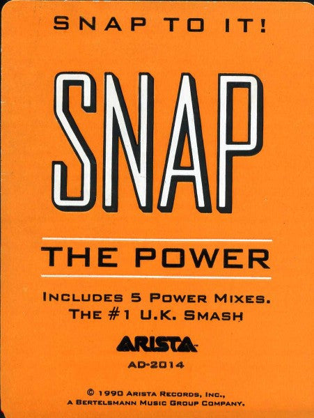 12" Single: Snap! - The Power