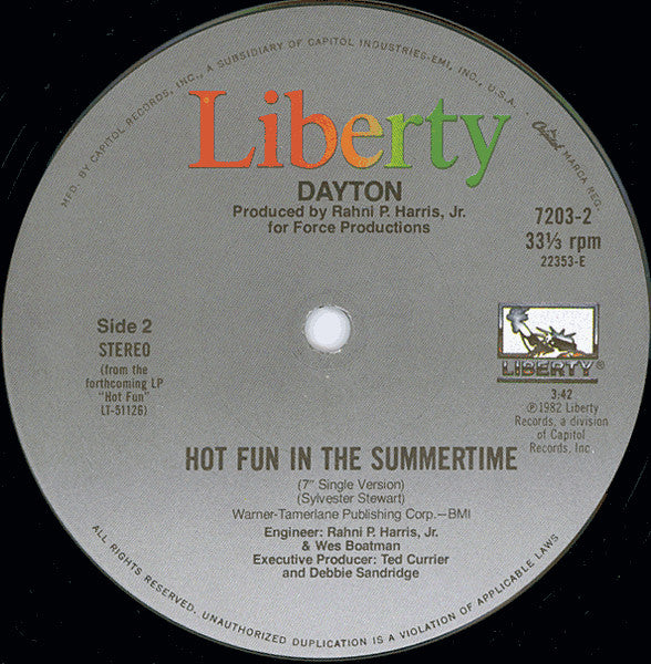 Hot Fun In The Summertime - secondary