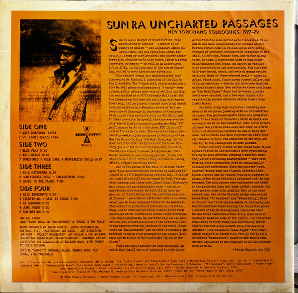 Uncharted Passages (New York Piano Soliloquies 1977-79) - secondary
