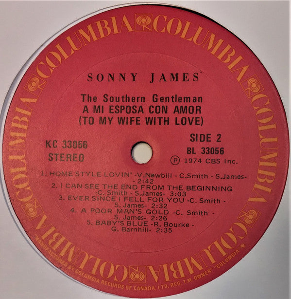 Sonny James - A Mi Esposa Con Amor = To My Wife With Love