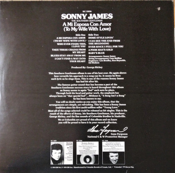 Sonny James - A Mi Esposa Con Amor = To My Wife With Love