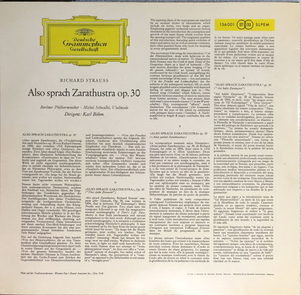 Richard Strauss, Berliner Philharmoniker, Karl Böhm - Also Sprach Zarathustra, Op. 30