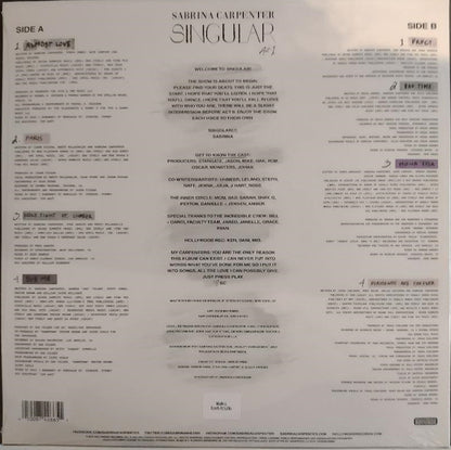 Singular Act I - secondary