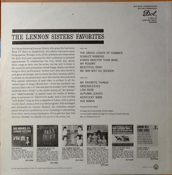 The Lennon Sisters - The Lennon Sisters' Favorites