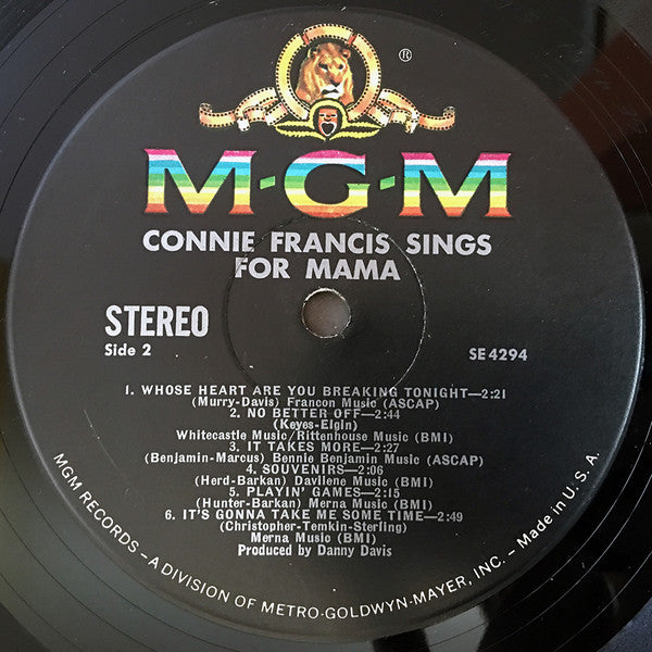 Connie Francis - Sings For Mama