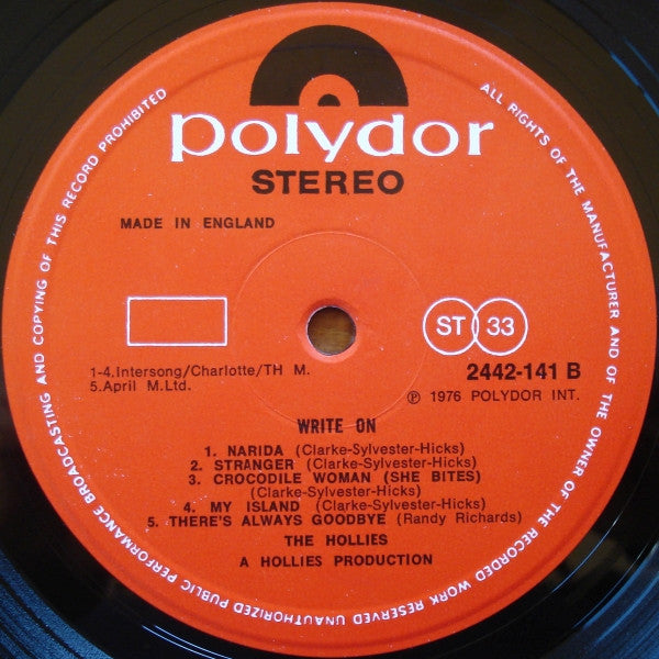 The Hollies - Write On