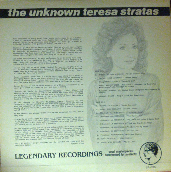 Teresa Stratas - The Unknown Teresa Stratas