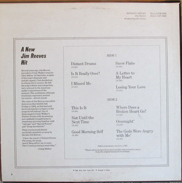 Jim Reeves - Distant Drums