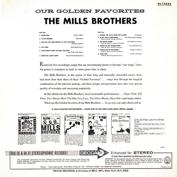 The Mills Brothers - Our Golden Favorites