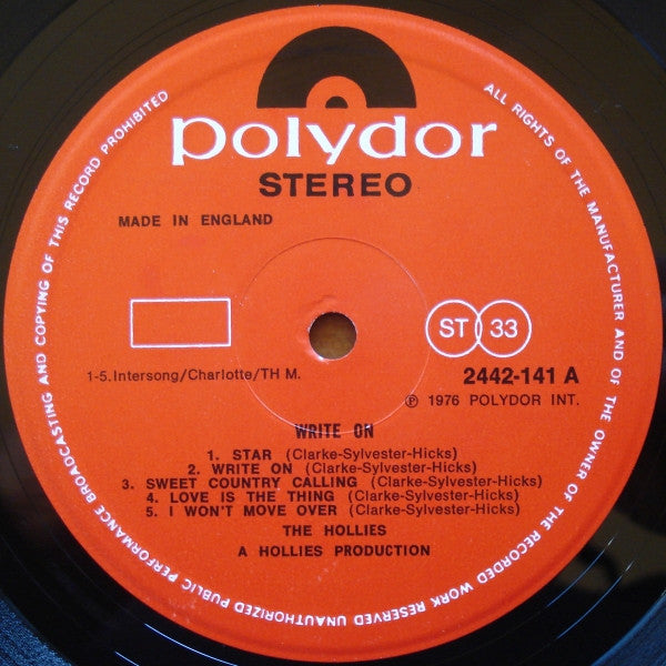 The Hollies - Write On