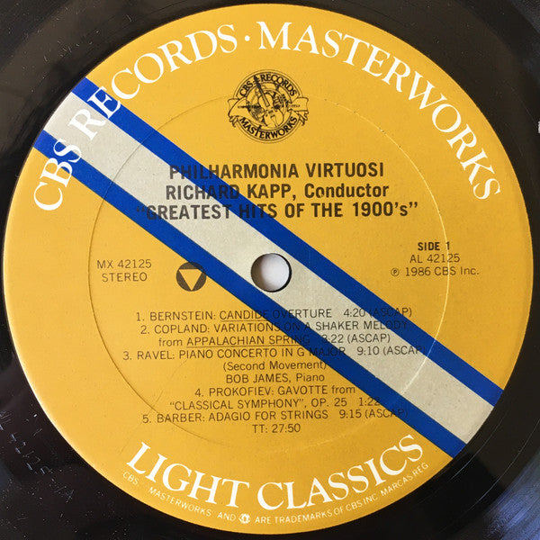 Philharmonia Virtuosi, Richard Kapp - Greatest Hits Of The 1900's