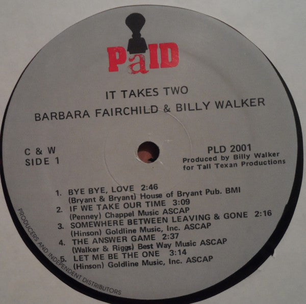 Barbara Fairchild, Billy Walker - It Takes Two