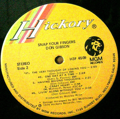 Don Gibson - Snap Your Fingers