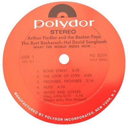 Arthur Fiedler, Boston Pops Orchestra - What The World Needs Now (The Burt Bacharach-Hal David Songbook)