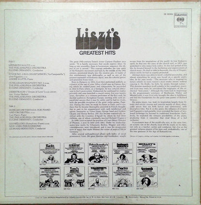Franz Liszt, Leonard Bernstein, André Watts, Eugene Ormandy, Ivan Davis - Liszt's Greatest Hits