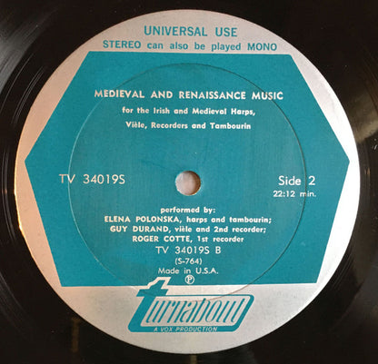 Medieval And Renaissance Music For The Irish And Medieval Harps, Vièle, Recorders And Tambourin - secondary