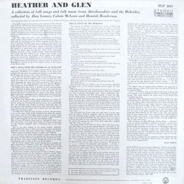 Various - Heather And Glen (Songs And Melodies Of Highland And Lowland Scotland)