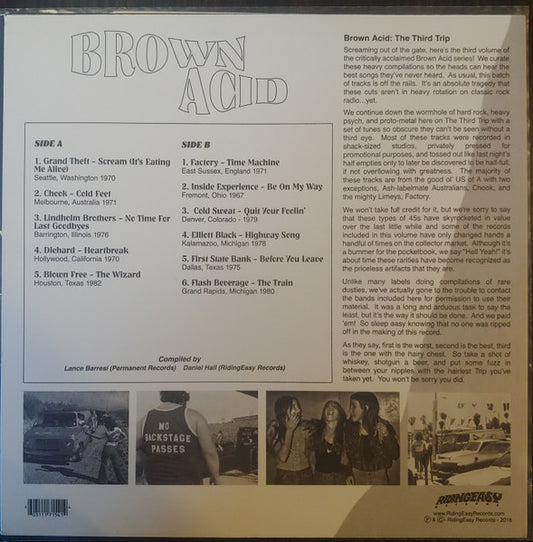 Brown Acid: The Third Trip (Heavy Rock From The Underground Comedown) - secondary