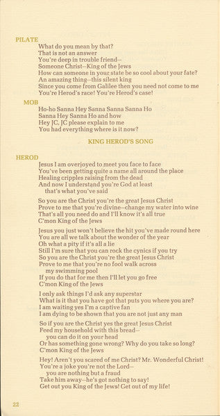 Jesus Christ Superstar - secondary