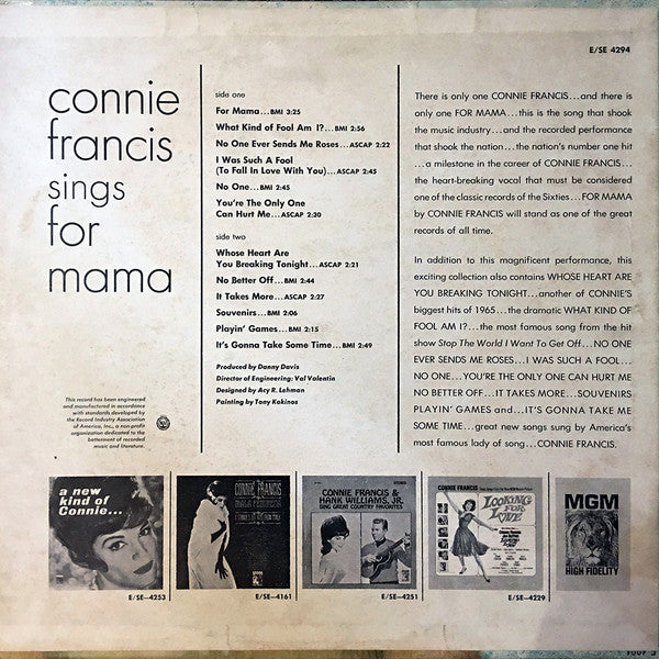 Connie Francis - Sings For Mama