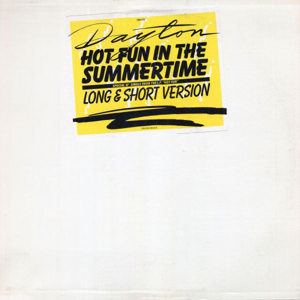 Hot Fun In The Summertime - primary