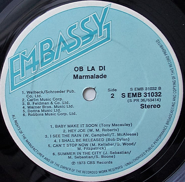 The Marmalade - Ob La Di