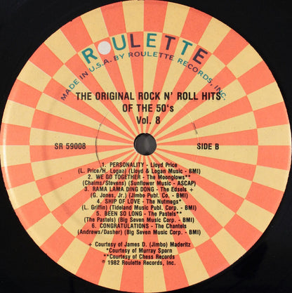 The Original Rock N' Roll Hits Of The 50's Vol. 8 - secondary