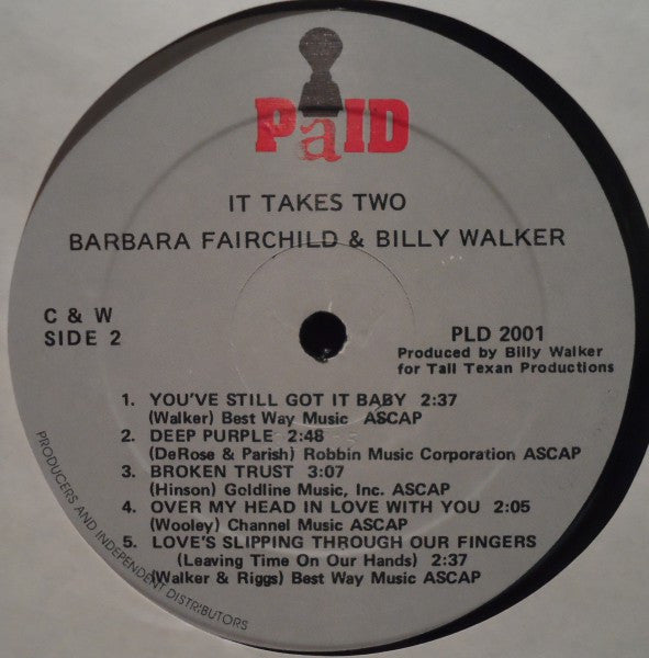 Barbara Fairchild, Billy Walker - It Takes Two