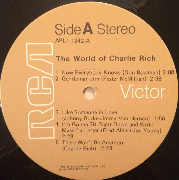 Charlie Rich - The World Of Charlie Rich / Now Everybody Knows