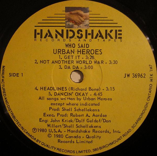 Who Said... Urban Heroes - secondary