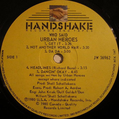 Who Said... Urban Heroes - secondary